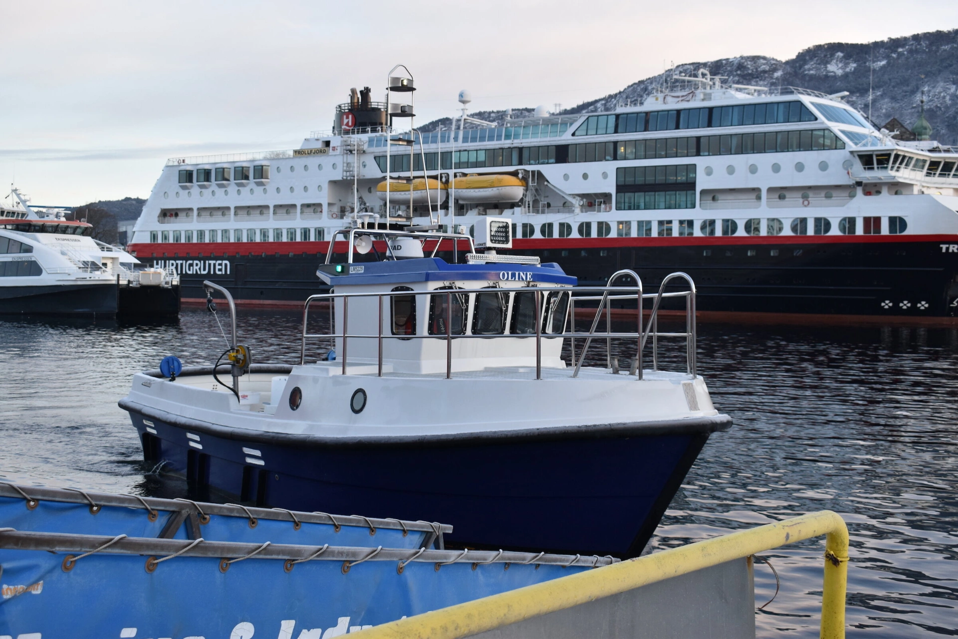 MS Oline beside Hurtigruten